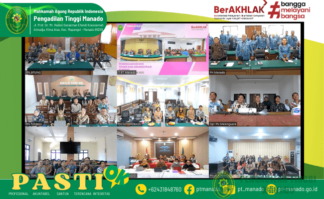 PEMBINAAN BIDANG TEKNIS DAN ADMINISTRASI YUDISIAL SE-WILAYAH PENGADILAN TINGGI MANADO OLEH KETUA PENGADILAN TINGGI MANADO PEMBINAAN BIDANG TEKNIS DAN ADMINISTRASI YUDISIAL SE-WILAYAH PENGADILAN TINGGI MANADO OLEH KETUA PENGADILAN TINGGI MANADO