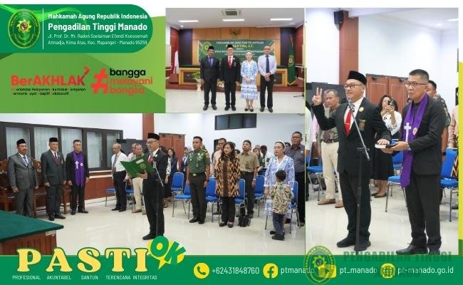 PENGAMBILAN JANJI DAN PELANTIKAN KEPALA BAGIAN PERENCANAAN DAN KEPEGAWAIAN PENGADILAN TINGGI MANADO PENGAMBILAN JANJI DAN PELANTIKAN KEPALA BAGIAN PERENCANAAN DAN KEPEGAWAIAN PENGADILAN TINGGI MANADO
