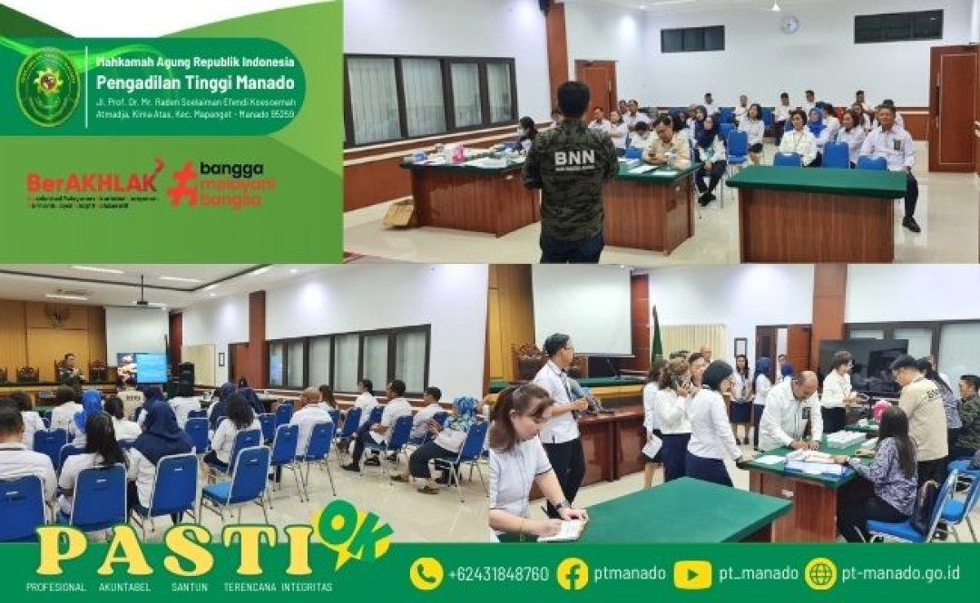 IMPLEMENTASI RENCANA AKSI NASIONAL P4GN PADA PENGADILAN TINGGI MANADO IMPLEMENTASI RENCANA AKSI NASIONAL P4GN PADA PENGADILAN TINGGI MANADO